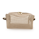 Bolsa Feminina com 2 Nécessaires Marrons Elegantes para Viagem Praia e Dia a Dia