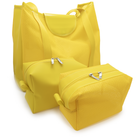 Kit Bolsa Amarela com 2 Necessaires Práticas Espaçosa Moderna e Versátil