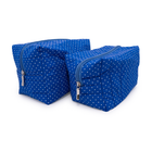 Kit com 4 Nécessaires Azul Marinho em Diferentes Tamanhos