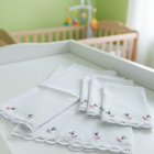 Kit Fralda Catarina Bordada Delicadeza e Elegância para o Enxoval do Seu Bebê
