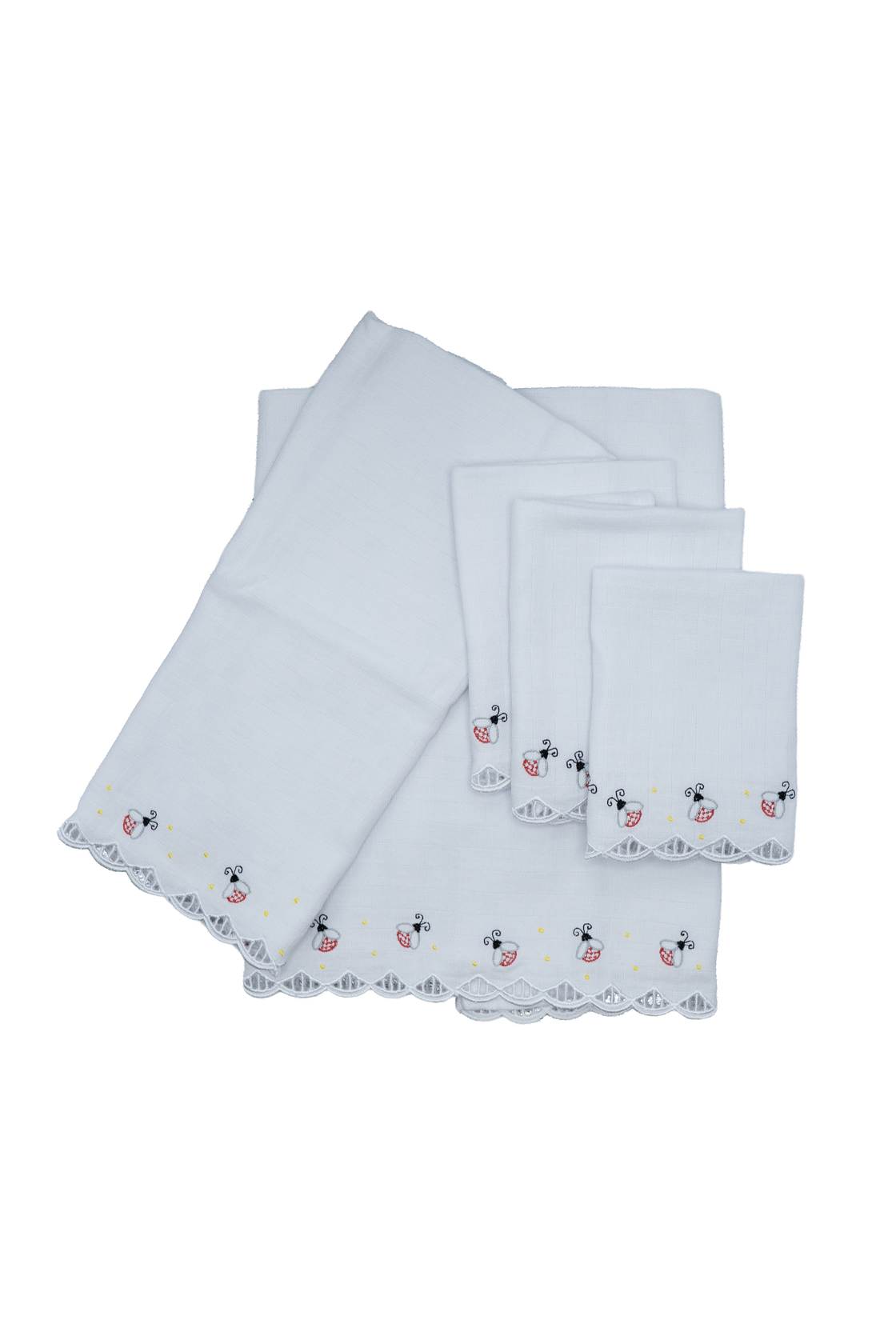 Kit Fralda Catarina Bordada Delicadeza e Elegância para o Enxoval do Seu Bebê